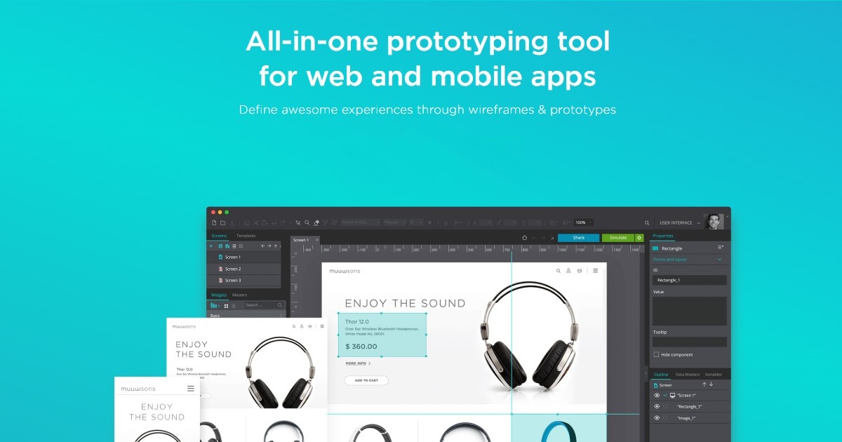 Free prototyping tool for web & mobile apps - Justinmind