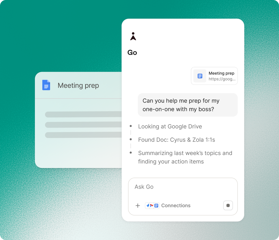 面談の準備をお手伝い - Go 製品の使用例