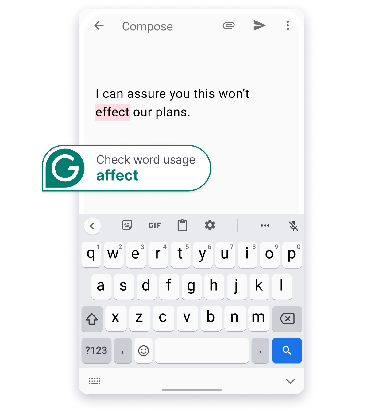 Grammarly はモバイルで文法を修正