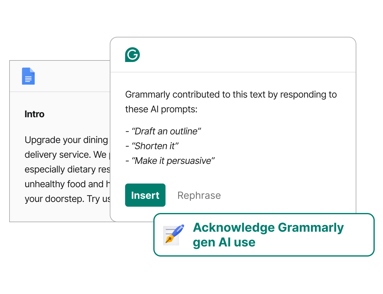 Grammarly を使って AI の使用状況を簡単に確認