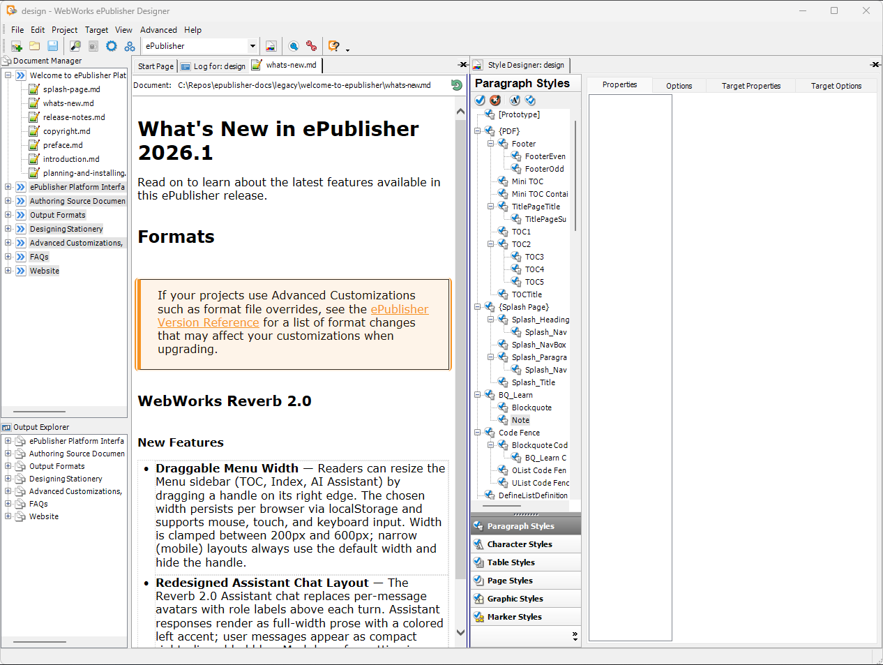 ePublisher Designer · プレビュー